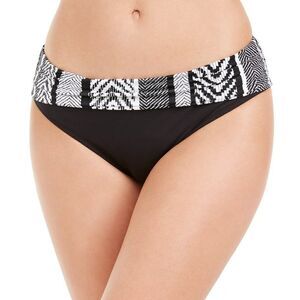 Kenneth Cole Printed-Waist Hipster Bikini Bottoms
